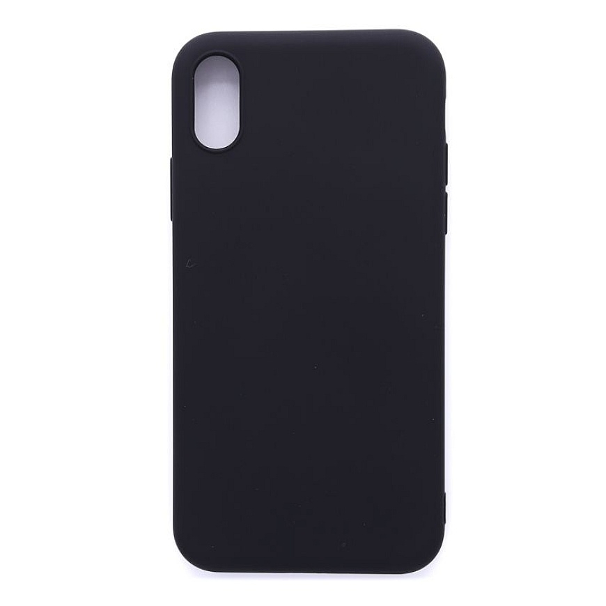 Apple iPhone X/Xs Nano Silikoni Kuori Pehmeä Kosketus TPU Musta