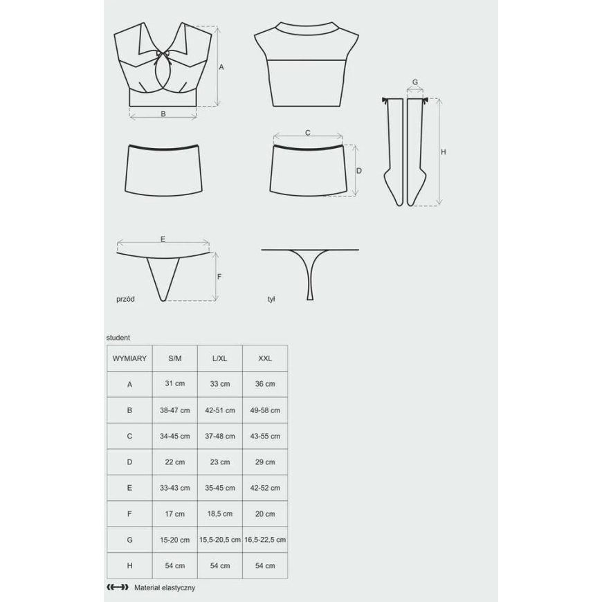 Obsessive - student 4 piece costume size S/M – 5