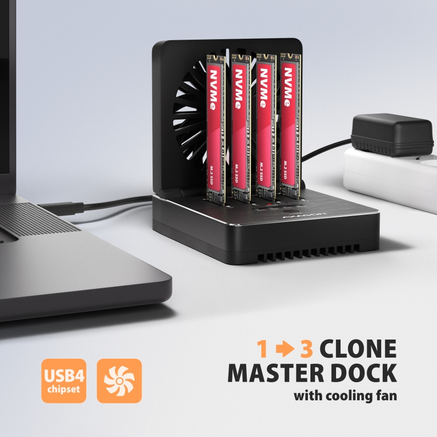 Axagon ADSA-M2C44 HDD/SSD dokkimisjaam Must – 2
