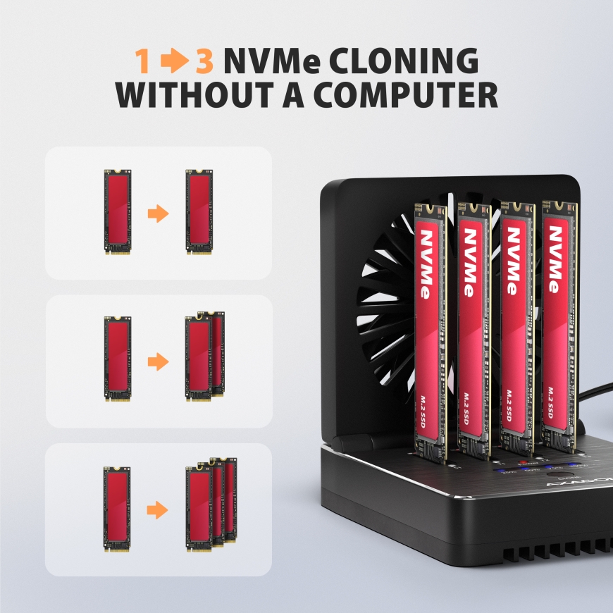 Axagon ADSA-M2C44 HDD/SSD dokkimisjaam Must – 5