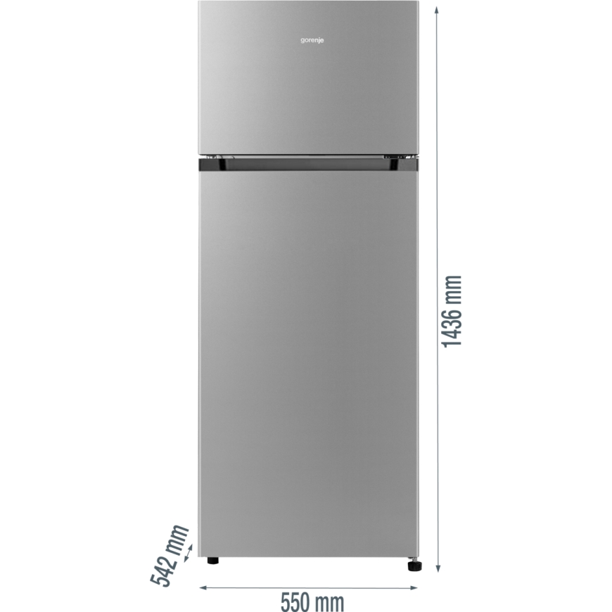 Gorenje RF414EPS4 Brīvi novietots 206 L Pelēks, Metālisks – 3