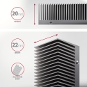 Axagon CLR-M2XT Aluminum passive cooler for single and double-sided M.2 SSDs size 2280, height 24 mm