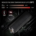 Axagon CLR-M2XT Aluminum passive cooler for single and double-sided M.2 SSDs size 2280, height 24 mm