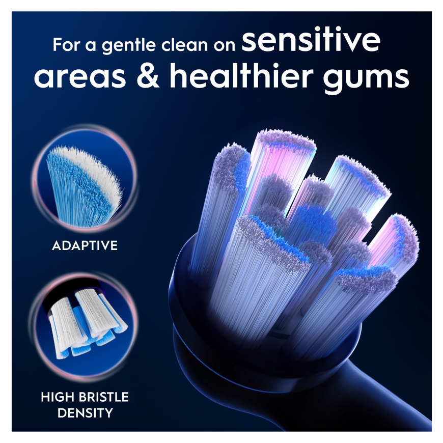 Oral-B iO Gentle Care сменные насадки для зубных щеток, черные, 8 шт – 3