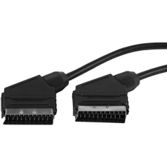 EMOS Scart į Scart 1,5 m Juodas