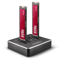 Axagon ADSA-M2C док-станция для накопителей USB 3.2 Gen 2 (3.1 Gen 2) Type-C Черный