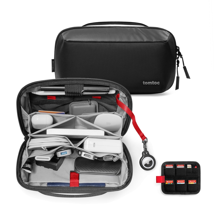 tomtoc Navigator T13 Pro tech organizer tarvikelaukku, musta