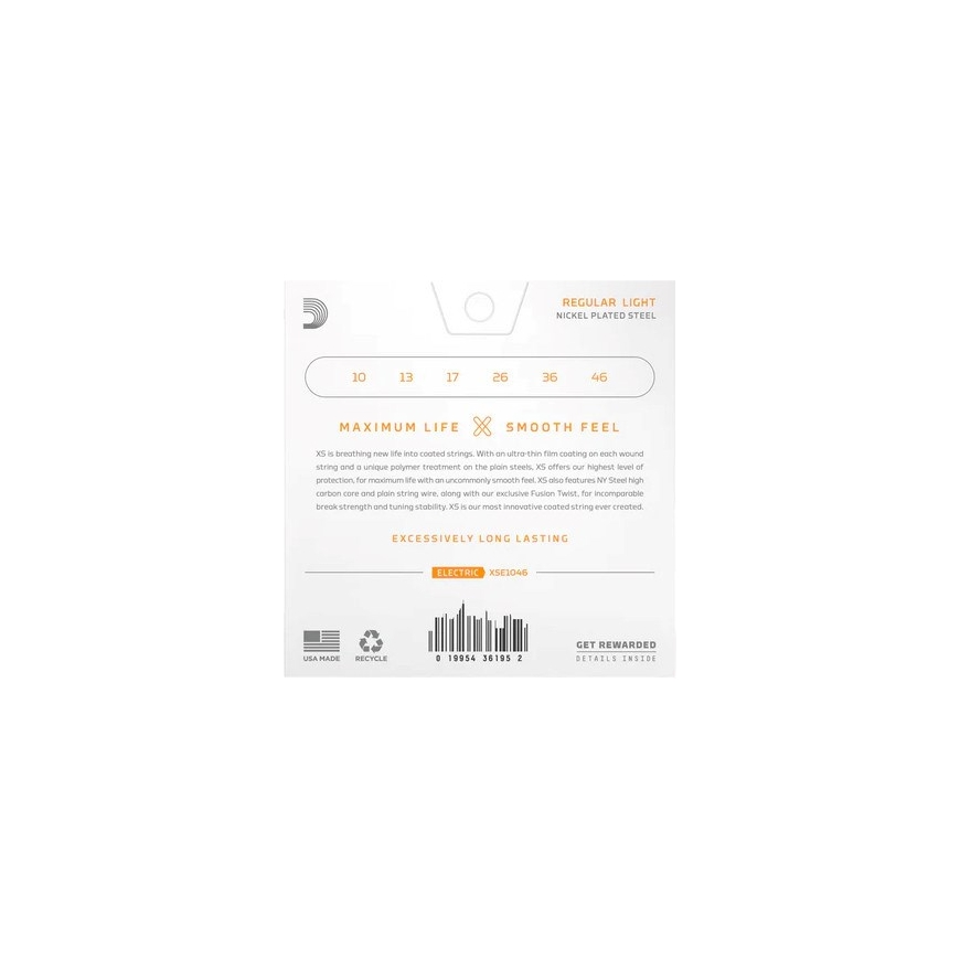 D'Addario XS Regulārā Gaisā (10-46) - elektriskās ģitāras stīgas – 2
