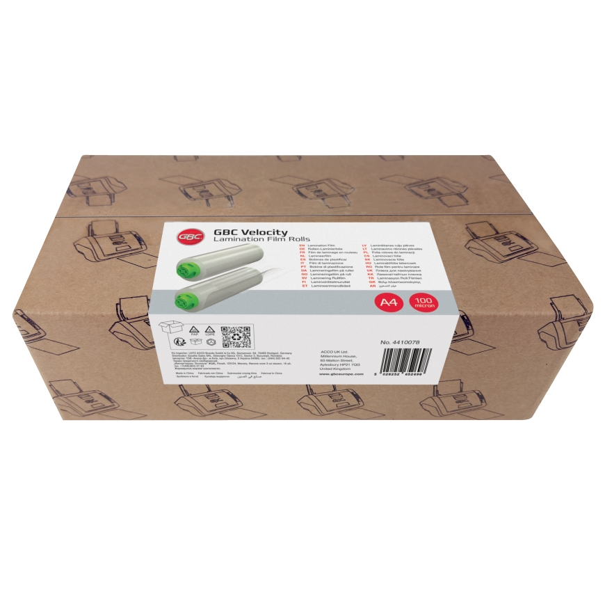 GBC Velocity laminēšanas ruļļi 100 mikroni, spīdīga plēve – 3