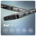 Axagon HMC-5H8K USB 5Gbps hub 2x USB-A USB-C HDMI 8k/30Hz PD 100W kabel USB-C Axagon HMC-5H8K USB 5Gbps hub 2x USB-A USB-C HDMI 8k/30Hz PD 100W kabel USB-C