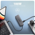 Axagon HMC-5H8K USB 5Gbps hub 2x USB-A USB-C HDMI 8k/30Hz PD 100W kabel USB-C Wired USB 3.2 Gen 1 (3