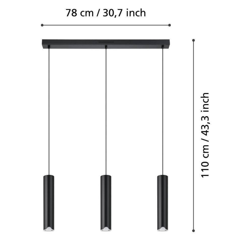 Eglo Balamorta-Z ripustettava valaisin, 1500 lm, musta – 4