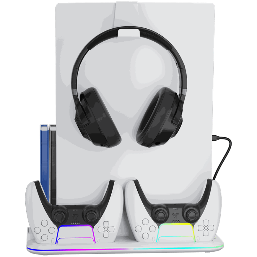 Canyon dzesēšanas statīvs CS-51 RGB PS5 Slim/DE, balts