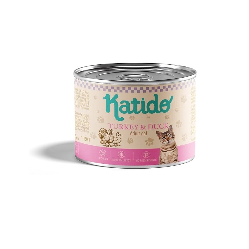 KATIDO Tītars ar pīli - mitrais kaķu ēdiens - 200g