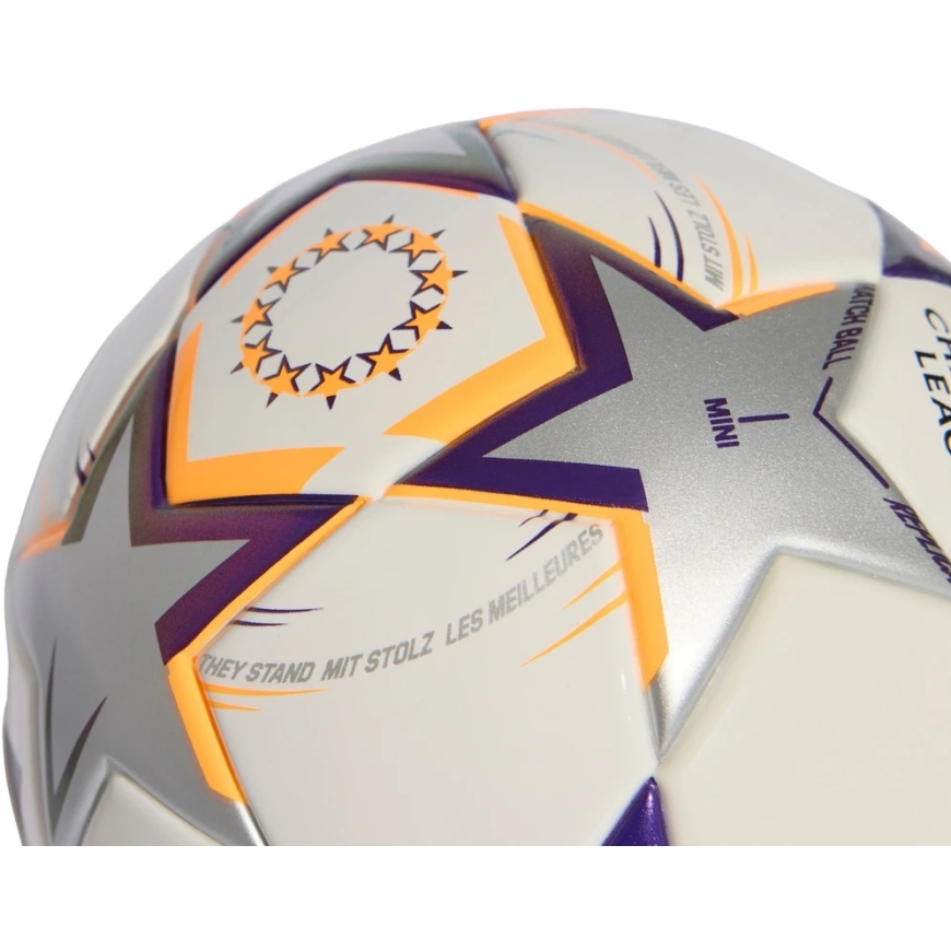 Футбольный мяч adidas UCL Womens Mini 26/27 League Stage бело-оранжево-фиолетовый KE5143 (1) – 4