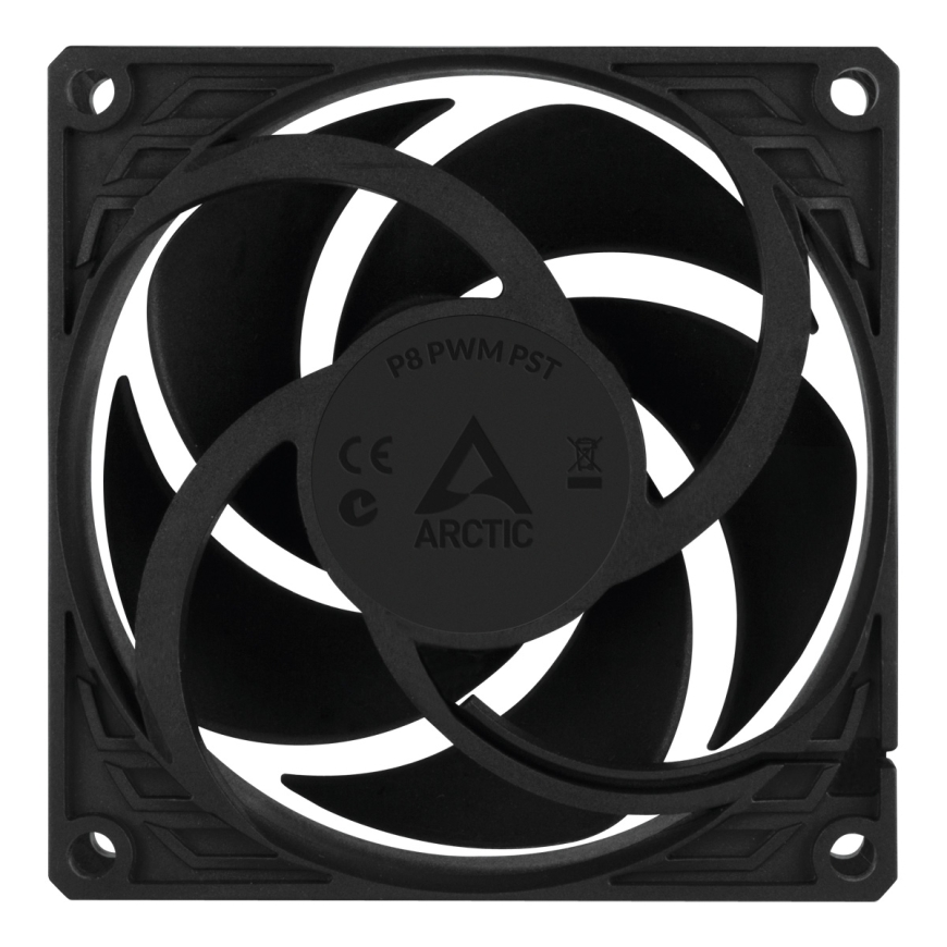 ARCTIC P8 PWM PST Kompiuterio korpusui Ventiliatorius 8 cm Juoda – 4