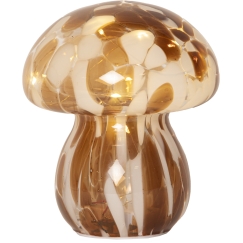 Star Trading Funghi dekoratyvinė lempa 15 cm, ruda