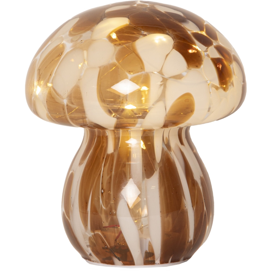 Star Trading Funghi dekoratyvinė lempa 15 cm, ruda
