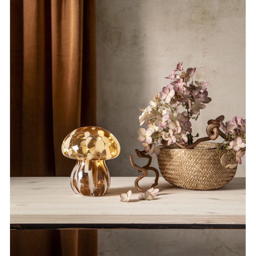 Star Trading Funghi decorative lantern 15 cm, brown – 2
