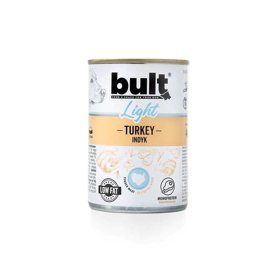 BULT Light Mono Turkey - влажный корм для собак - 400г