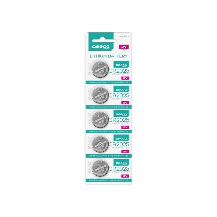 Omega CR2025 3V 5-pack