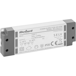 Rebel barošanas avots LED gaismas ķēdēm 12V/5A, maks., 60W, IP20