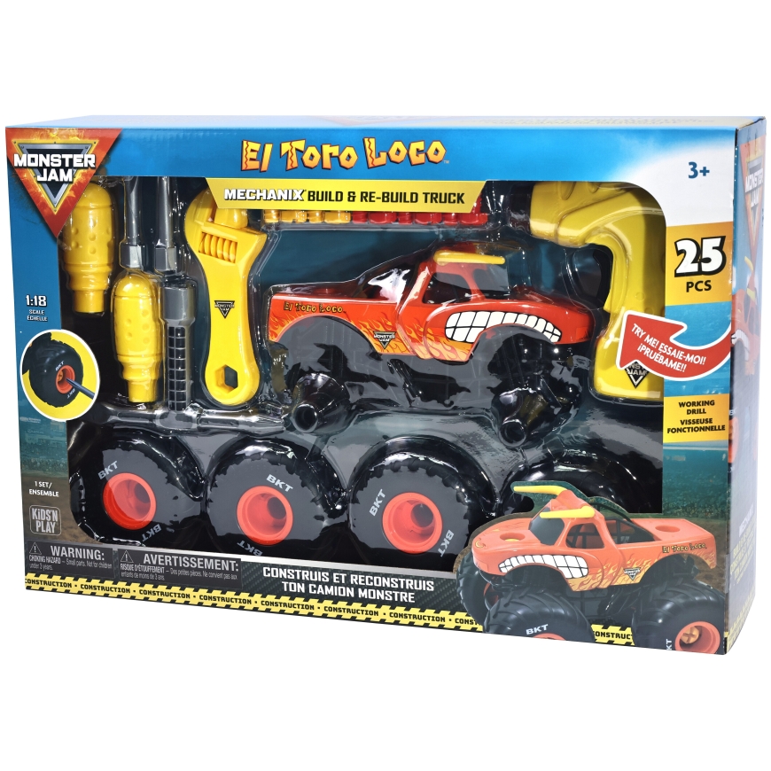 Monster Jam Mechanix 1:18 El Toro Loco statinė mašina