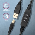 Axagon ADR-220B USB 2.0 A-M - B-M active connecting/repeater cable 20m