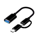 Riff OTG - Type-C + Micro USB Musta