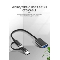 Riff OTG - Type-C + Micro USB Black Riff OTG - Type-C + Micro USB Black