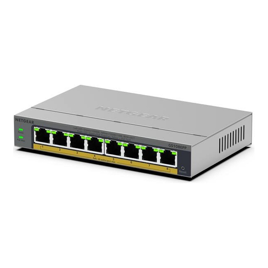 NETGEAR GS108EPP Mittejuhitav Gigabit Ethernet (10/100/1000) Power over Ethernet tugi Lauaarvuti/sei – 3