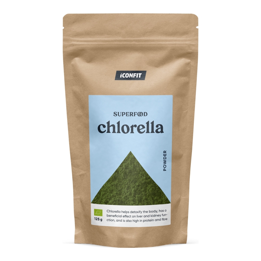 ICONFIT Chlorellajauhe, bioloģiskā izcelsme, 125 g