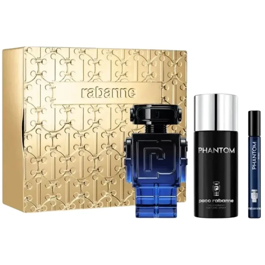 Paco Rabanne Phantom Intense meestele mõeldud kinkekomplekt (EDP, 100 ml + EDP, 10 ml + sprei deodorant, 150 ml) – 2