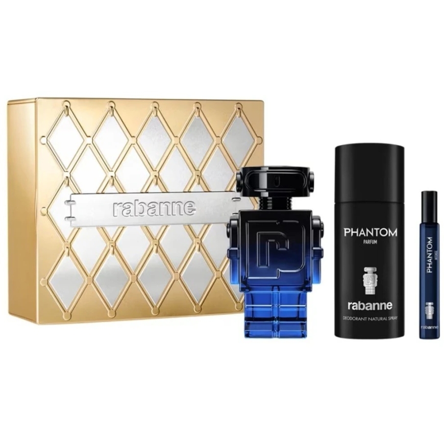 Paco Rabanne Phantom Intense rinkinys vyrams (EDP, 100 ml + EDP, 10 ml + purškiamas dezodorantas, 150 ml) – 3