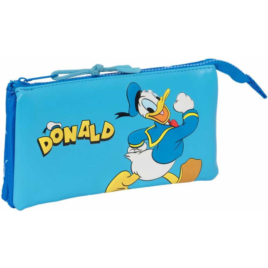 Safta Double Pencil Case Donald Blue 22 x 12 x 3 cm