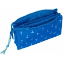 Safta Double Pencil Case Donald Blue 22 x 12 x 3 cm