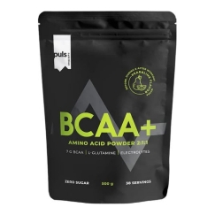 Puls Nutrition BCAA+ aminohappių milteliai, kriaušių-limo, 500 g