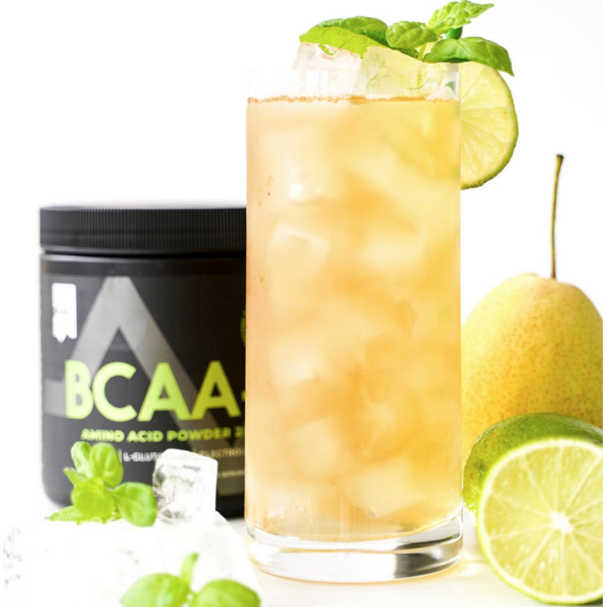 Puls Nutrition BCAA+ aminoskābju pulveris, bumbieru-lime, 500 g – 2