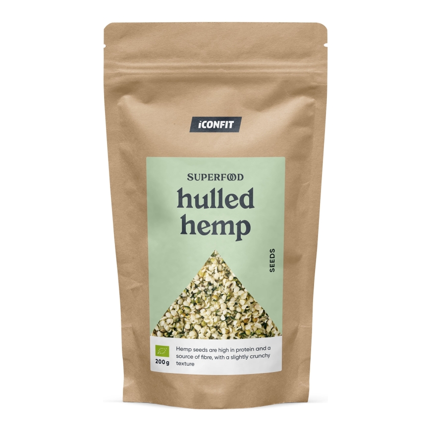 ICONFIT Shelled Hemp Seeds, Organic, 200 g