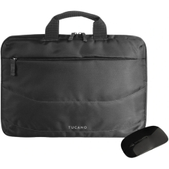 Tucano Borsa Idea комплект: сумка для ноутбука 13.3"/14" + мышь, черного цвета