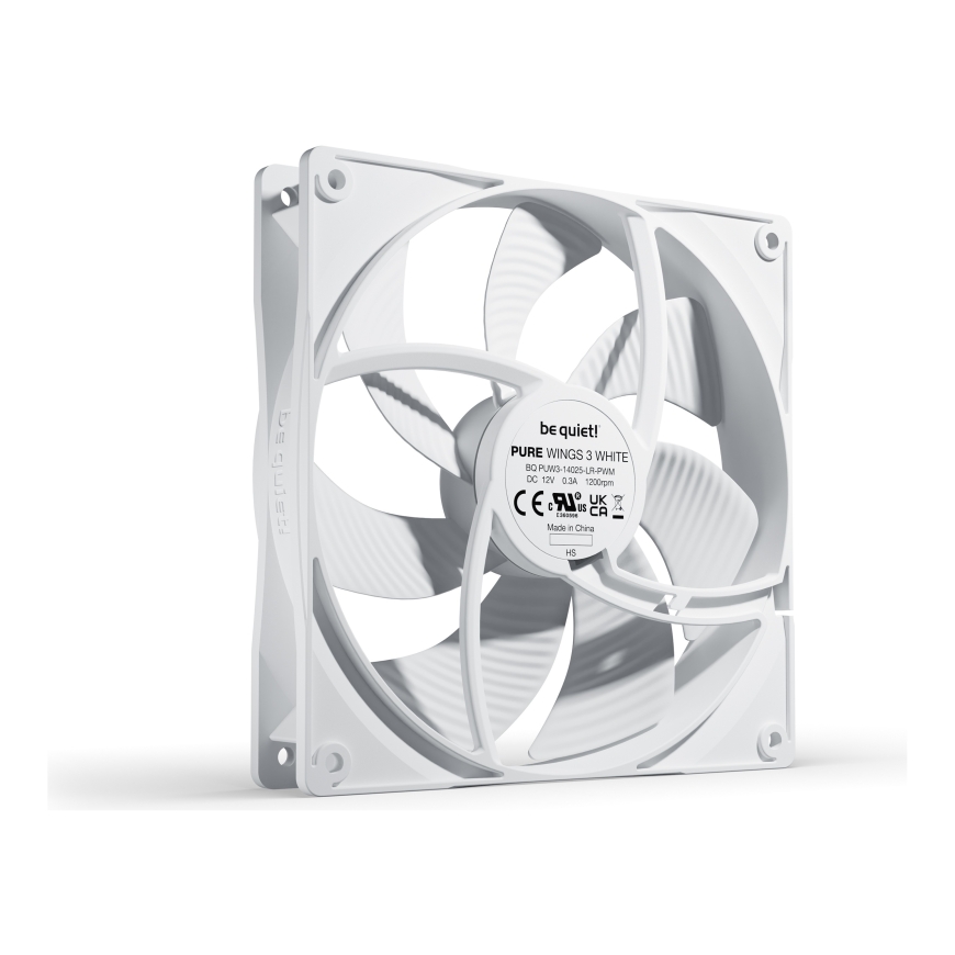 be quiet! Pure Wings 3 140mm PWM White Tietokonekotelo Tuuletin 14 cm Valkoinen 1 kpl – 2