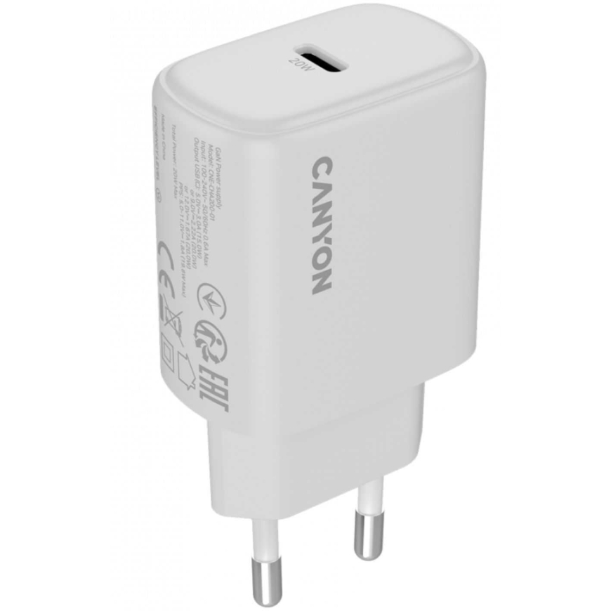 Canyon OnCharge 200 20W 1xPD EU Белый – 2