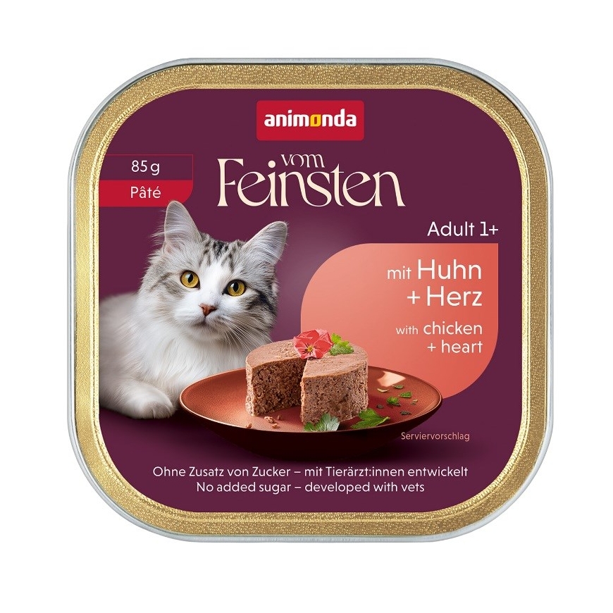 ANIMONDA Vom Feinsten Adult Pate Kana ja südamed - märg kassitoit - 85g