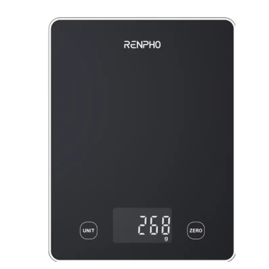 Renpho Calibra 1L Black Countertop Rectangle Electronic kitchen scale