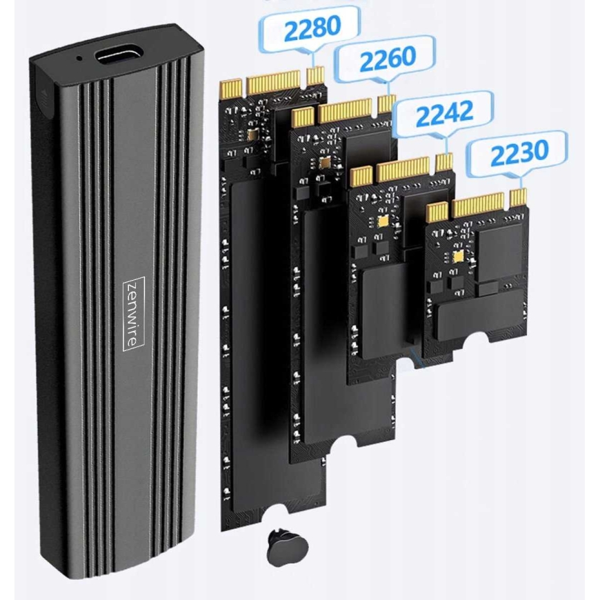 zenwire BS-M6N M.2/SATA USB 3.0 avaruuden harmaa – 3