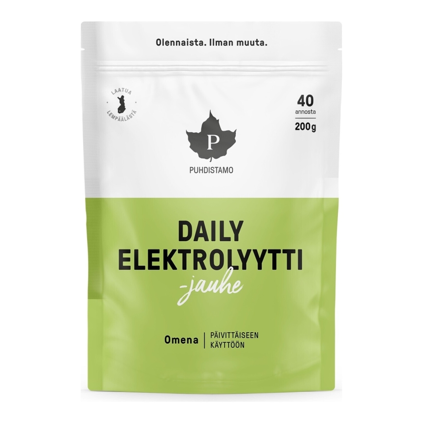 Puhdistamo Daily elektrolītu pulveris, ābols 200 g