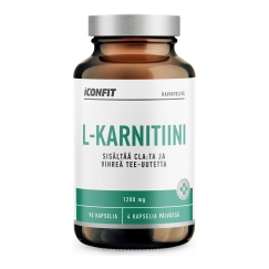 ICONFIT L-Karnitiini (Sisältää CLA:ta ja vihreä tee-uutetta), 1000 mg, 90 kaps