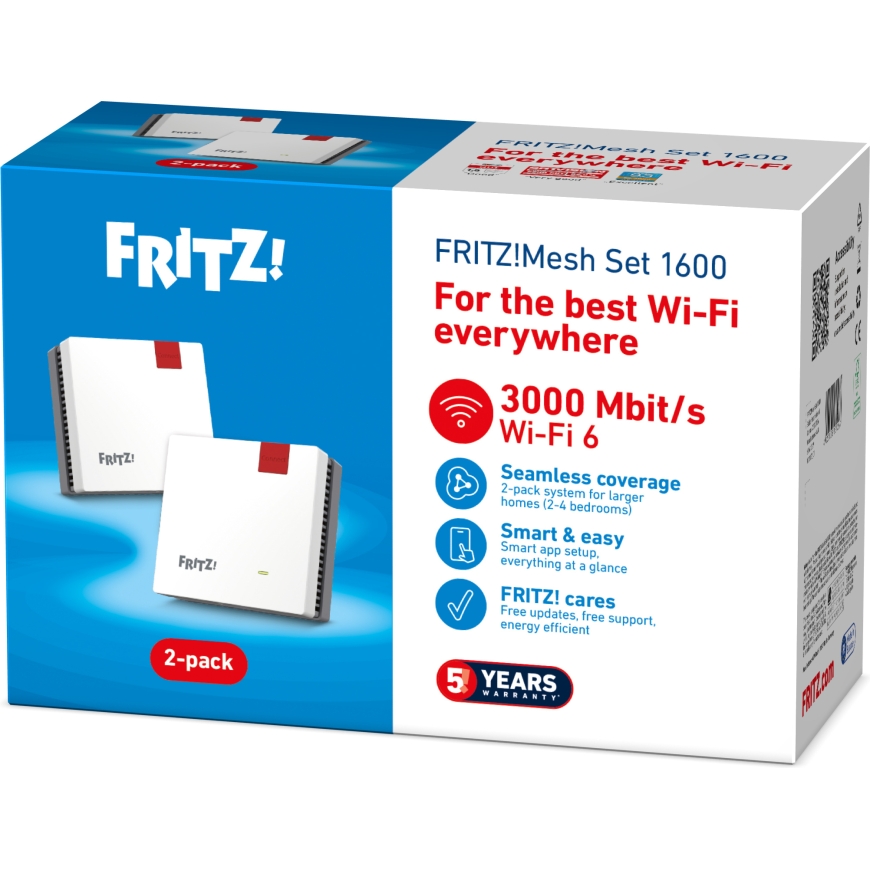 FRITZ!Mesh 1600 Mesh-система, 2 упаковки – 4