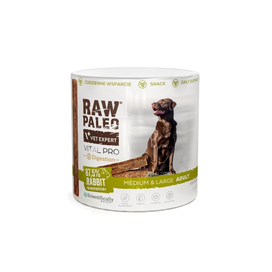 VETEXPERT Raw Paleo Vital Pro Digestion Truša Vidējs Liels Mono - suņu našķis - 100g