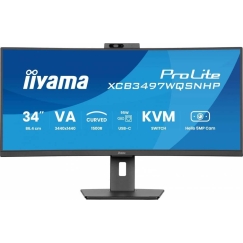 monitors „iiyama ProLite XCB3497WQSNPH-B1“ – 120 Hz | UWQHD | 34 collas | VA | 0,4 ms + „Norton Small Business"